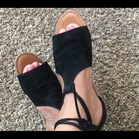 NWOT Boho ankle strap blue faux suede various size - Picture 3 of 3